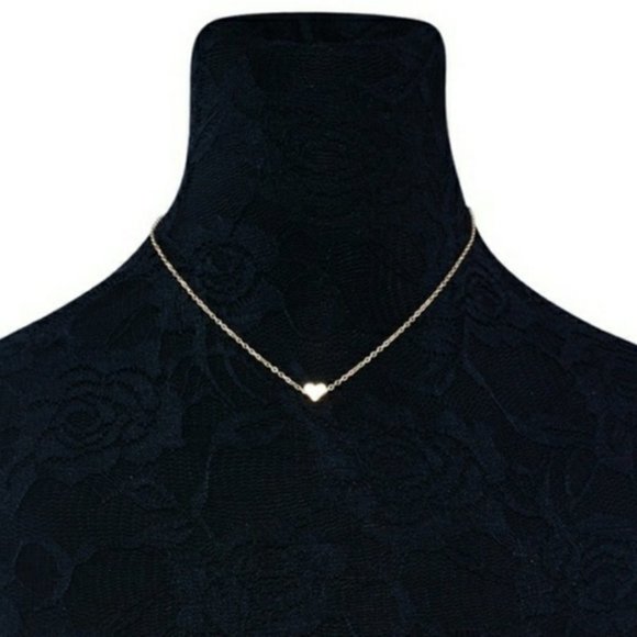Gold Single Heart Necklace - Picture 2 of 2